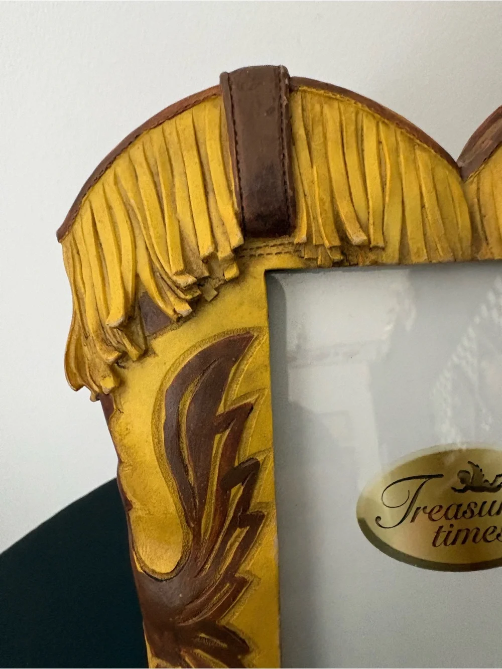 Yahoo! Cowboy Boots 3D Photo Picture Frame Bright Gold & Brown Heavyweight Resin